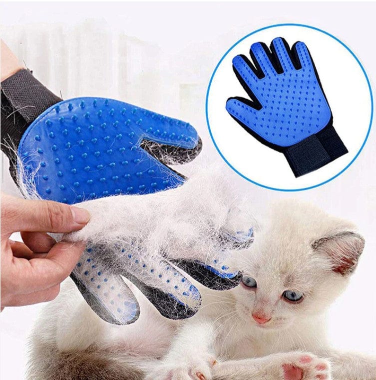 Pet Grooming Glove Silicone Bristles Adjustable Wrist Strap Deshedding Massage Cat Dog All Coat Types Washable | Koossa