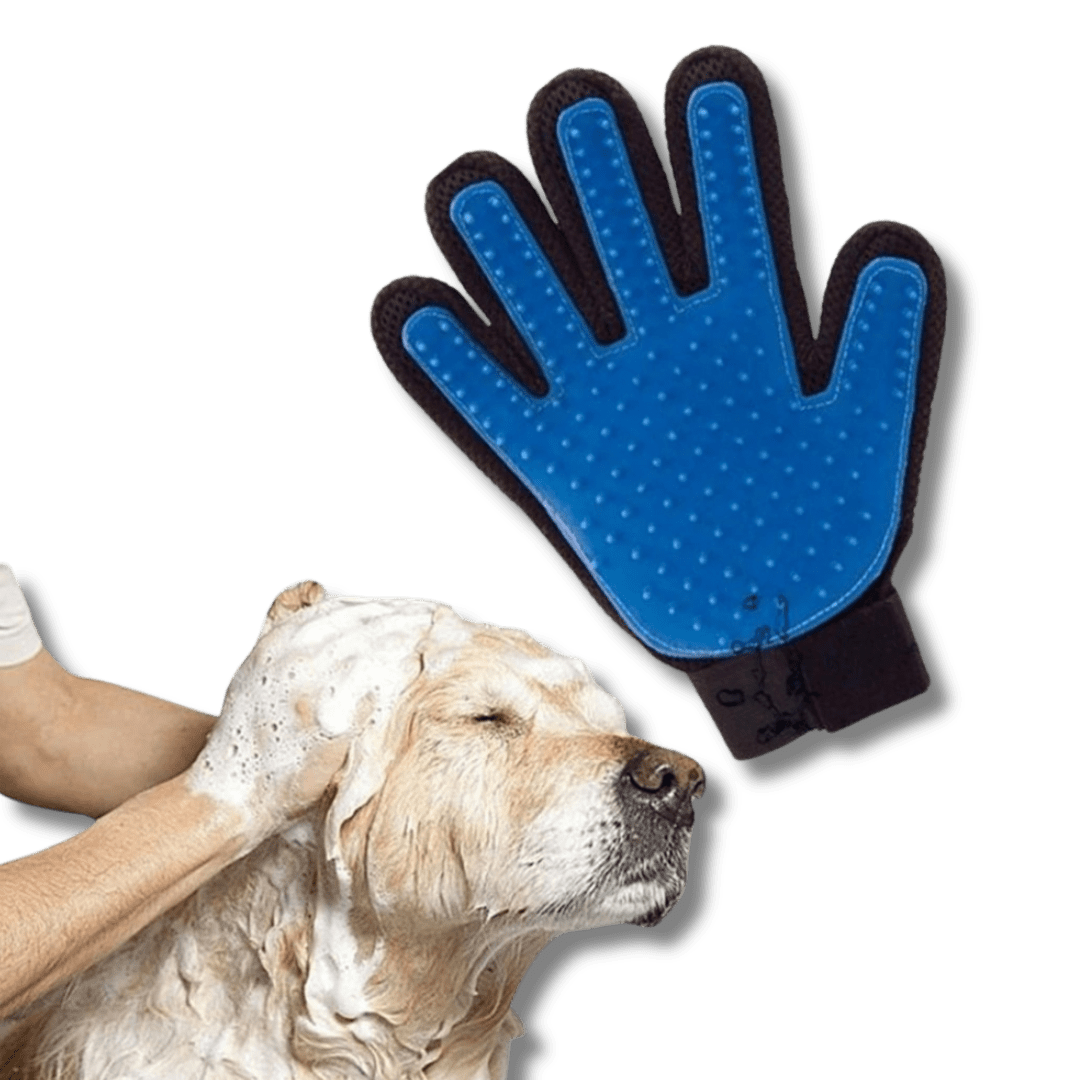 Pet Grooming Glove Silicone Bristles Adjustable Wrist Strap Deshedding Massage Cat Dog All Coat Types Washable | Koossa