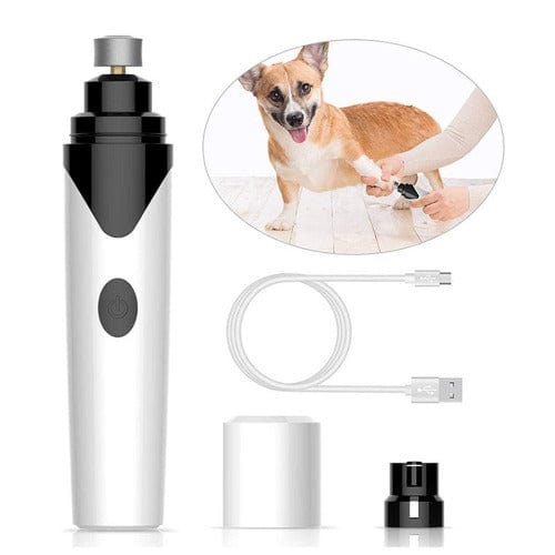 Pet Nail Grinder Electric USB Rechargeable 2-Speed Quiet Detachable Wheel Dog Cat Nail Trimmer Small Medium Large | Koossa