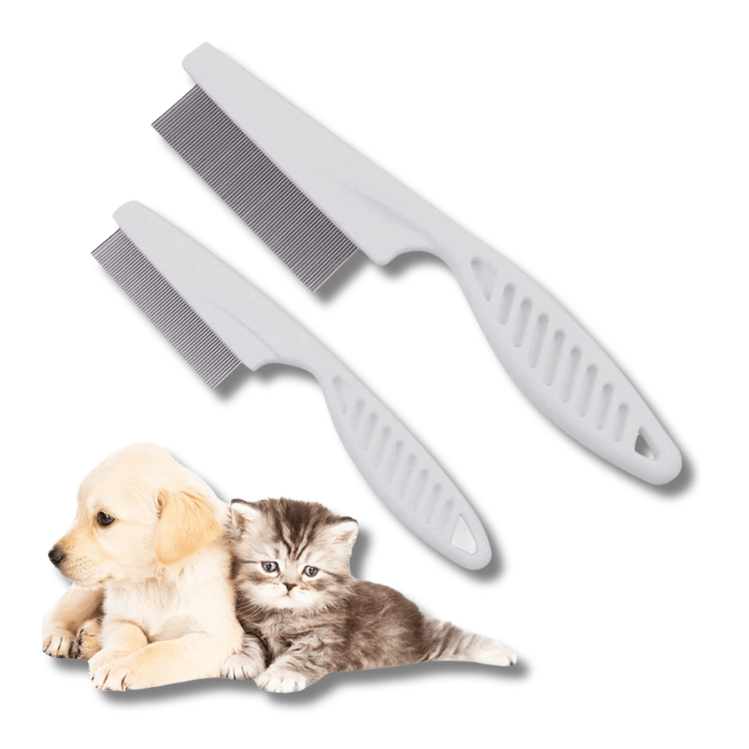Pet Flea Comb Stainless Steel Fine Teeth Flea Egg Removal Dog Cat Grooming Comb All Breeds Easy Clean | Koossa
