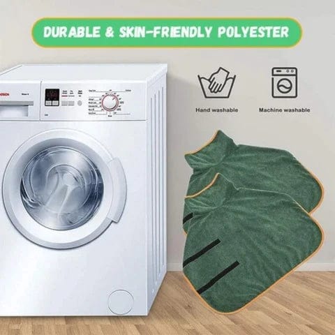 Dog Bath Towel Robe Microfibre Wrap XS–XL Velcro Fast-Dry Absorbent Bathrobe Post-Bath Drying Coat 6–90kg | Koossa