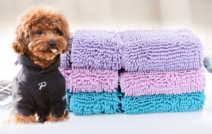 Dog Towel Microfibre Mitten Design Super Absorbent S M L Bath Drying Glove Pet Towel Machine Washable Mud Paw | Koossa