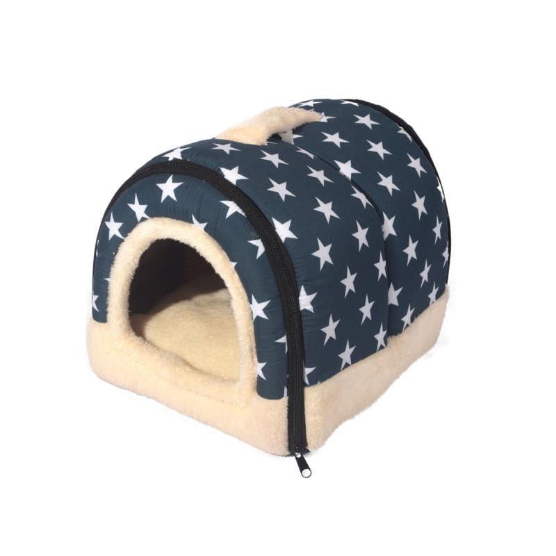 Pet Bed 2-in-1 Igloo Cave Nest Velvet Pearl Cotton Foldable Dog Cat Bed Convertible Nest Mattress Portable Travel Indoor Small Medium | Koossa