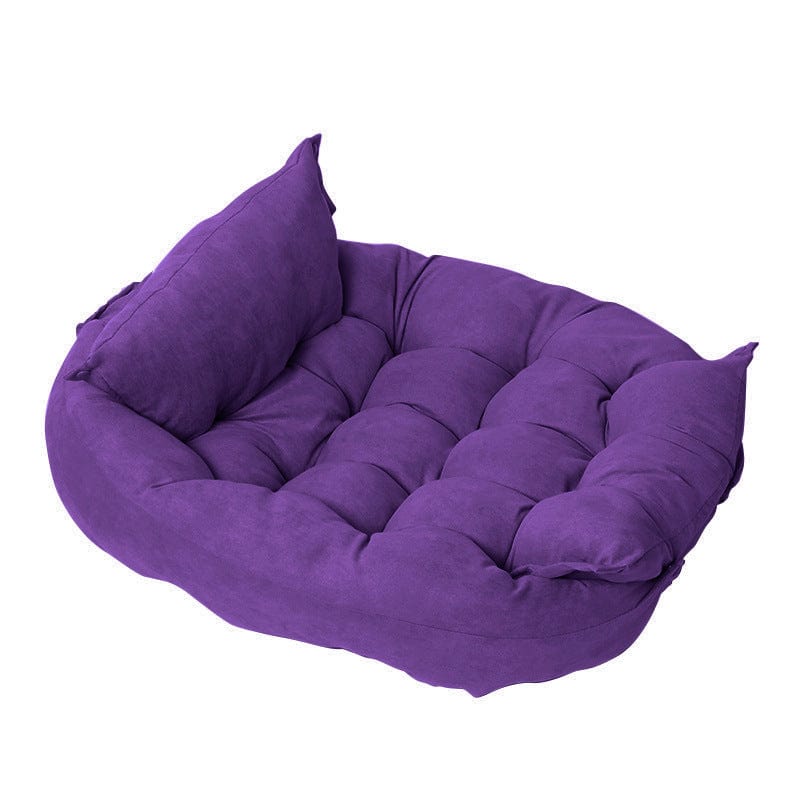 Dog Bed Convertible 3-in-1 Velvet Pearl Cotton Sofa Nest Mattress S–XL Joint Support Washable Luxury Dog Sofa | Koossa