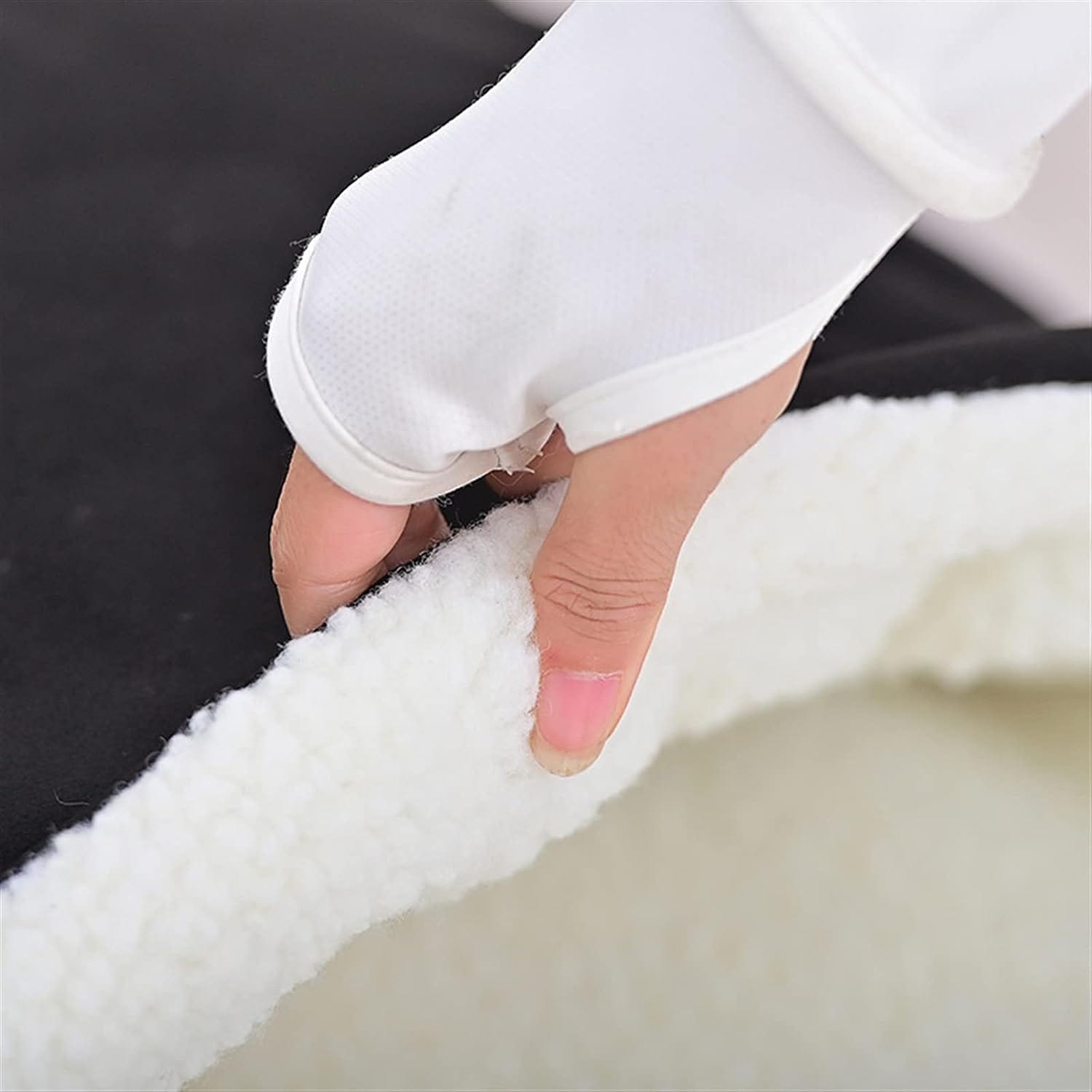 Dog Cave Bed Sherpa Hooded Burrow Bed Anti-Anxiety Snuggle Cave Dog Sleeping Bag Burrowing Breeds Small Medium Washable Indoor | Koossa