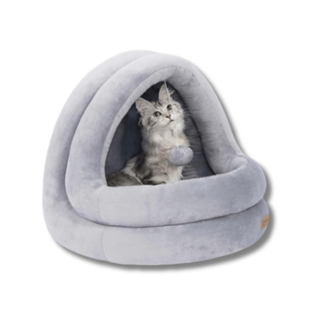 Cat Cave Bed Velvet Cotton Plush Nest Small Large Removable Cushion Swing Toy Kitten Hideout Washable Indoor | Koossa