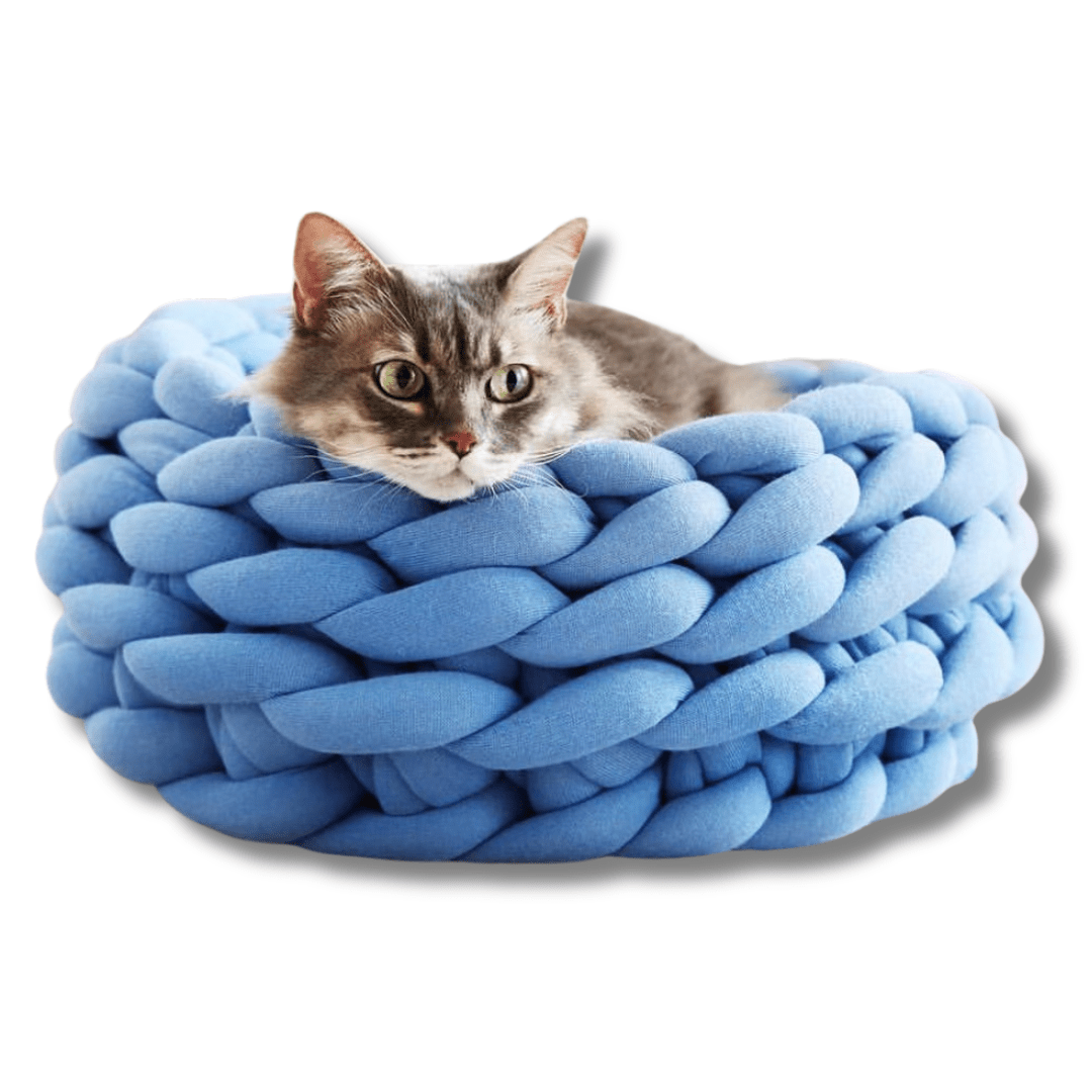Cat Nest Bed Hand-Knitted Cotton Rope Woven S–XL Breathable Scratch-Resistant Washable Basket Cat Bed All Seasons | Koossa
