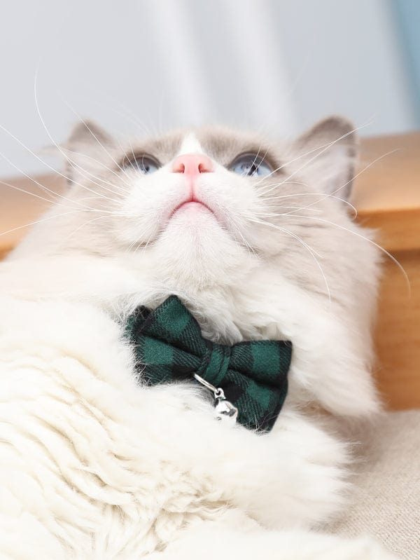 Cat Collar Bow Tie Nylon Adjustable Safety Breakaway Buckle Bell Lightweight Indoor Outdoor Kitten Adult Cat | Koossa