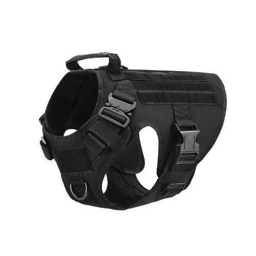 Dog Tactical Collar 1000D Nylon Metal Buckle Velcro Adjustable Heavy Duty Dog Collar Military Style Padded Lining Small Medium Large Black | Koossa