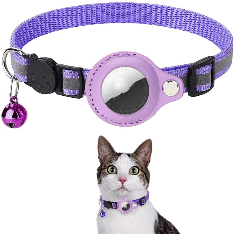 Pet AirTag Collar Nylon Ripstop Adjustable 22–35cm Reflective Breakaway Waterproof Cat Dog Tracking Collar Lightweight | Koossa
