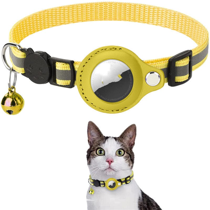 Pet AirTag Collar Nylon Ripstop Adjustable 22–35cm Reflective Breakaway Waterproof Cat Dog Tracking Collar Lightweight | Koossa