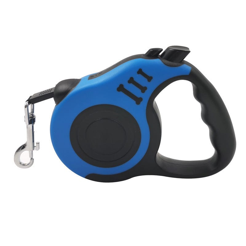 Retractable Dog Leash Nylon 3m ABS Auto-Lock 360° Swivel Tangle-Free Pause Release Button Walking Jogging Lead | Koossa