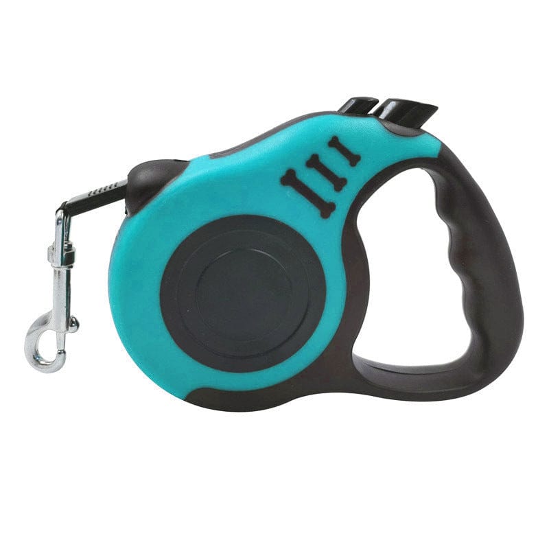 Retractable Dog Leash Nylon 3m ABS Auto-Lock 360° Swivel Tangle-Free Pause Release Button Walking Jogging Lead | Koossa