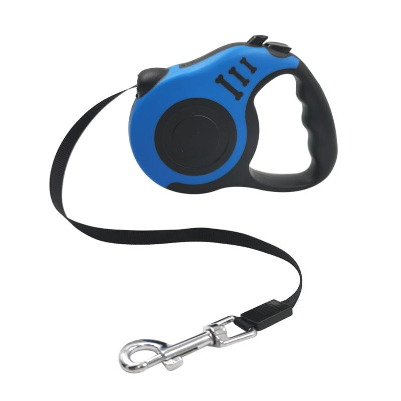 Retractable Dog Leash Nylon 3m ABS Auto-Lock 360° Swivel Tangle-Free Pause Release Button Walking Jogging Lead | Koossa