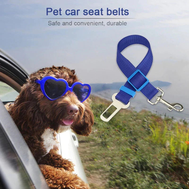 Dog Car Seat Belt Nylon Adjustable 45–76cm Zinc Alloy Swivel Clip Harness Attachment Safety Travel Lead Cat Dog | Koossa