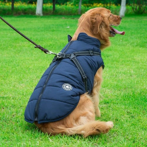 Dog Jacket Waterproof Insulated Built-In Harness Padded Winter Coat Reflective Large Medium Small Dog Windproof Outdoor Vest | Koossa