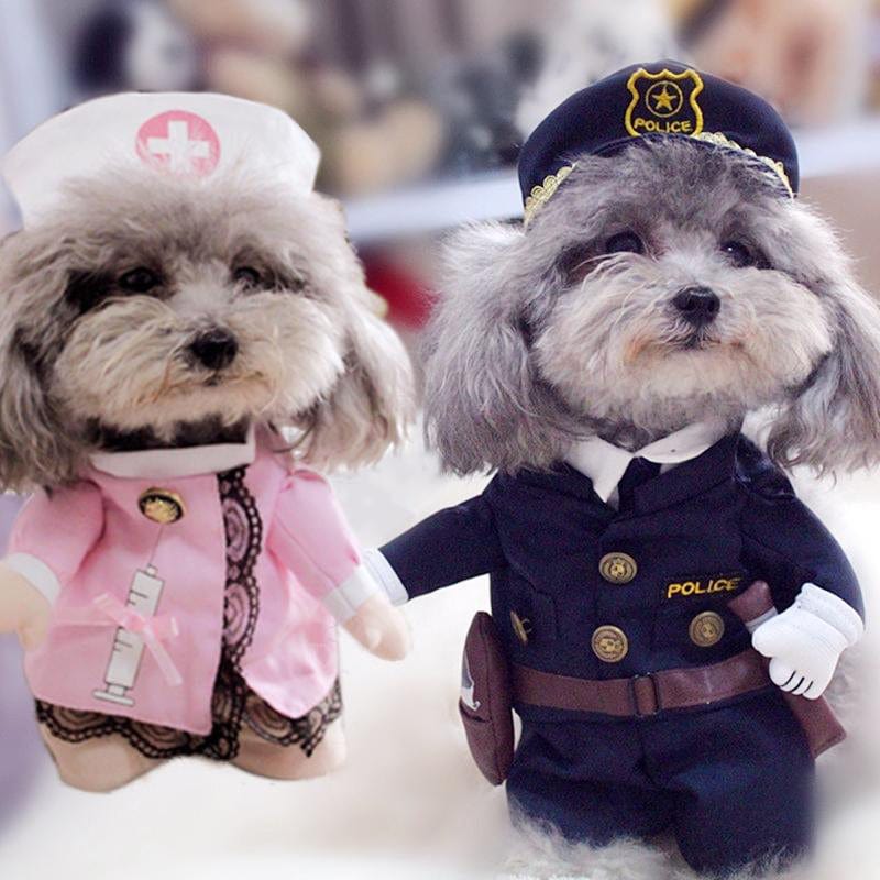 Dog Halloween Costume Novelty Dress-Up S–XL Doctor Nurse Pilot Captain Guitarist Cat Dog Funny Pet Outfit | Koossa