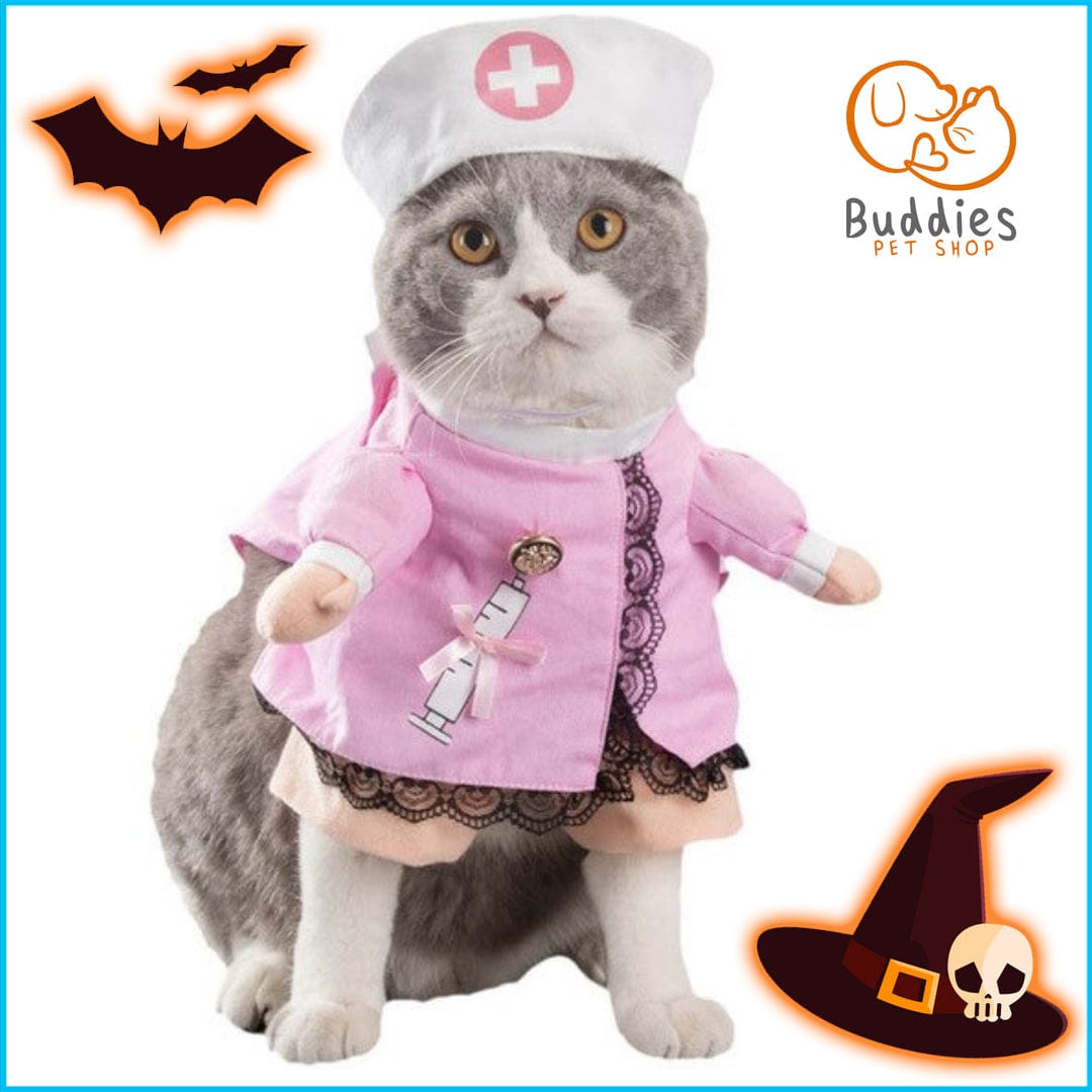 Dog Halloween Costume Novelty Dress-Up S–XL Doctor Nurse Pilot Captain Guitarist Cat Dog Funny Pet Outfit | Koossa