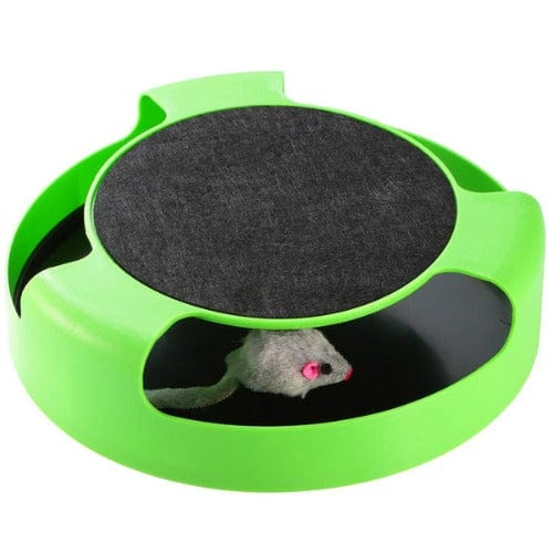 Cat Spinning Mouse Toy Scratch Pad 25cm No Battery Interactive Hunt Toy Kitten Scratcher Chase Toy Indoor | Koossa