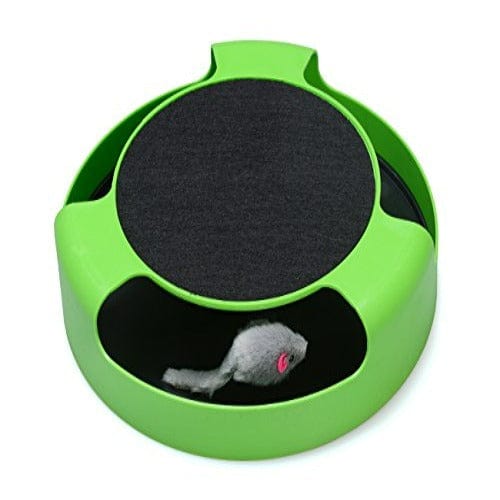 Cat Spinning Mouse Toy Scratch Pad 25cm No Battery Interactive Hunt Toy Kitten Scratcher Chase Toy Indoor | Koossa
