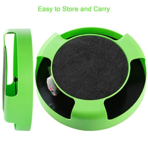 Cat Spinning Mouse Toy Scratch Pad 25cm No Battery Interactive Hunt Toy Kitten Scratcher Chase Toy Indoor | Koossa