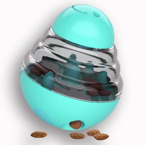 Dog Treat Dispensing Puzzle Toy Wobble Ball Slow Feeder Interactive IQ Toy Small Medium Large Dogs Cats Anti-Gulp 19cm Green Yellow Blue Pink | Koossa