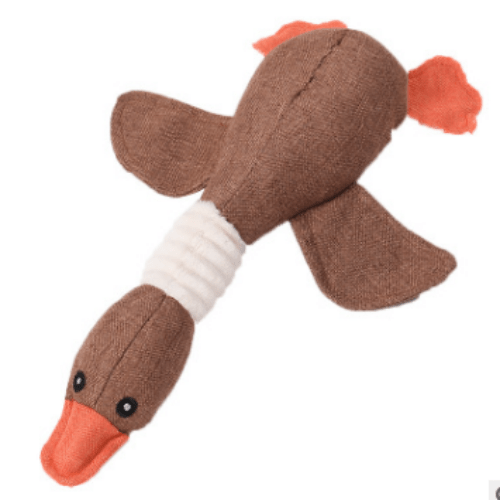 Dog Plush Duck Toy Squeaky Bite-Resistant Fabric 32cm Crinkle Neck Duck Dog Toy Small Medium Large Indoor Play | Koossa