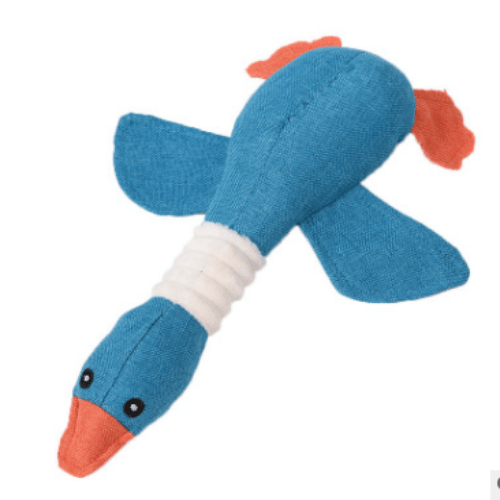 Dog Plush Duck Toy Squeaky Bite-Resistant Fabric 32cm Crinkle Neck Duck Dog Toy Small Medium Large Indoor Play | Koossa