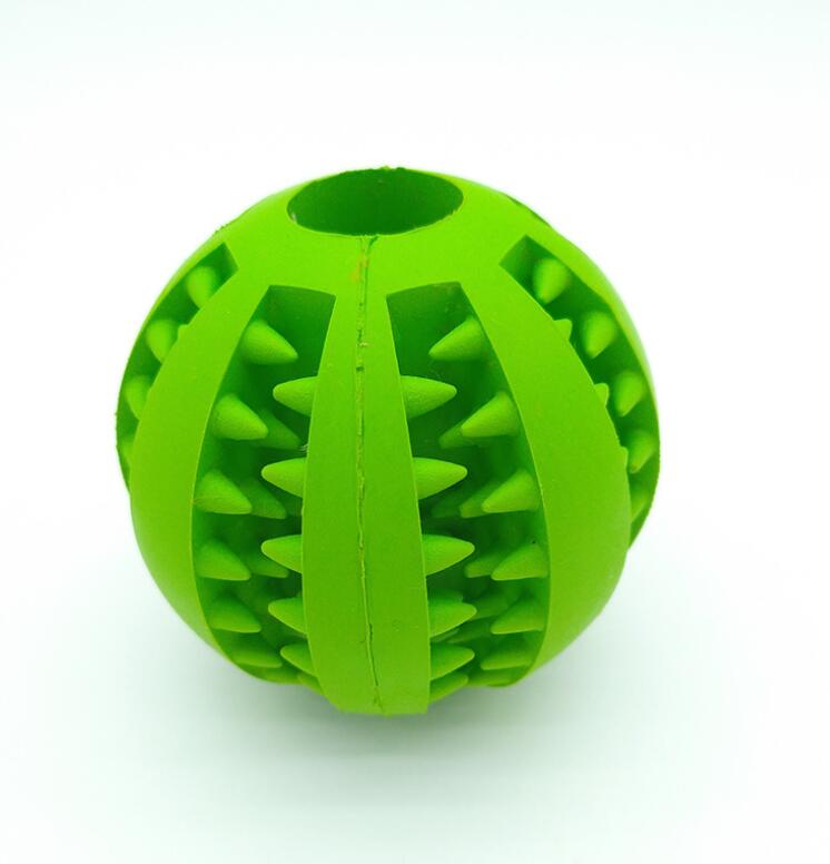 Dog Treat Dispensing Ball Rubber 7cm Non-Toxic Slow Feeder Interactive Puzzle Toy Mental Stimulation Teeth Cleaning | Koossa
