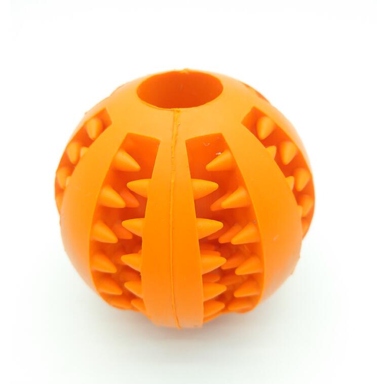 Dog Treat Dispensing Ball Rubber 7cm Non-Toxic Slow Feeder Interactive Puzzle Toy Mental Stimulation Teeth Cleaning | Koossa