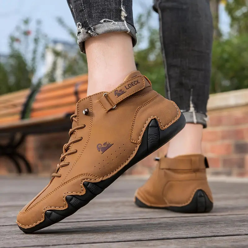Men's Waterproof High-Top Boots — Elastic Slip-On Chelsea Boots for Outdoor & Casual Wear | Koossa