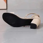 Women's Block Heel Sandals with Lace-Up Detail — Elegant Open-Toe Summer Shoes for Everyday & Special Occasions | Koossa