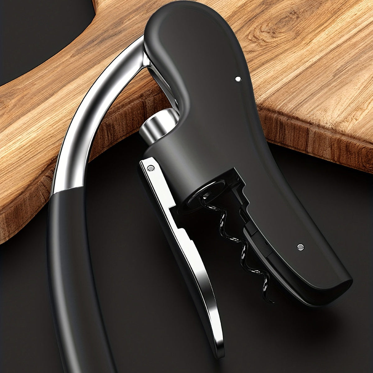 Lever-Action Wine Opener, Ergonomic Corkscrew with Soft-Grip Handle for Home Bars, Restaurants, Catering & Wine Lovers | Lonoma