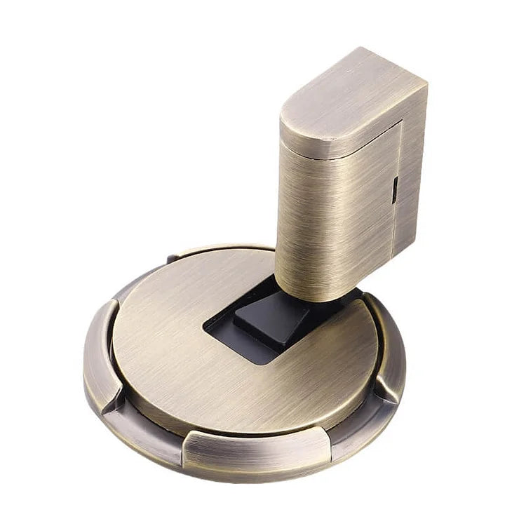 Floor-Mount Door Stopper with Push-Lock Release, Zinc Alloy Door Holder for Bedroom, Office, Hallway, Living Room Doors | Lonoma