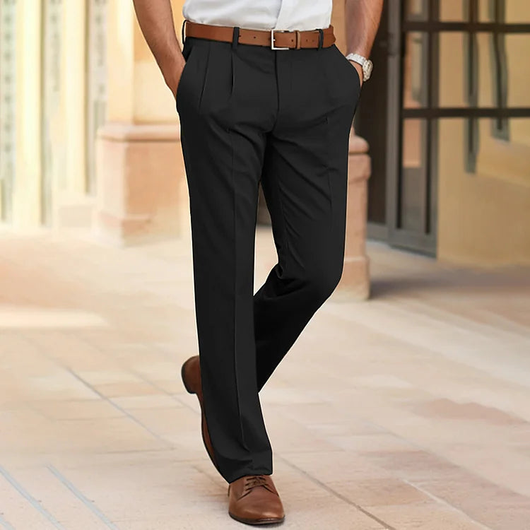 Men's Straight-Leg Office Trousers — Smart Casual Chinos for Work and Weekend Wear | Koossa