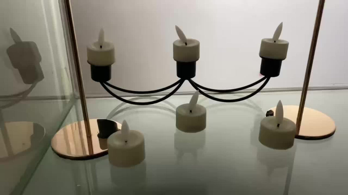 Flameless LED Tea Lights Flickering Battery Operated Glitter Candles with Auto-Off Timer, Dimmable for Home Decor, Mantel & Table | Lonoma