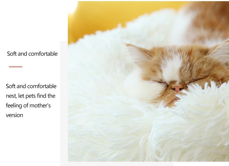 Calming Dog Bed Cat Bed Anti Anxiety Donut Round Plush Raised Rim Washable Soft Faux Fur XS S M L XL XXL 17 Colours Orthopaedic Support | Koossa