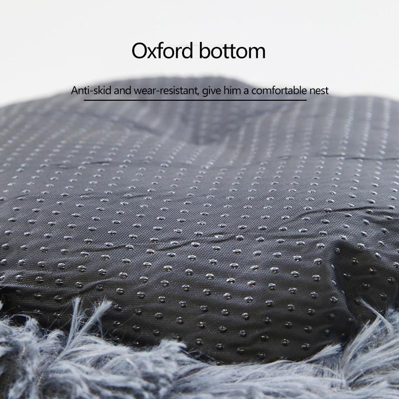 Calming Dog Bed Cat Bed Anti Anxiety Donut Round Plush Raised Rim Washable Soft Faux Fur XS S M L XL XXL 17 Colours Orthopaedic Support | Koossa