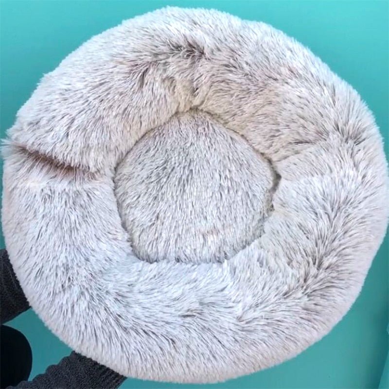 Calming Dog Bed Cat Bed Anti Anxiety Donut Round Plush Raised Rim Washable Soft Faux Fur XS S M L XL XXL 17 Colours Orthopaedic Support | Koossa