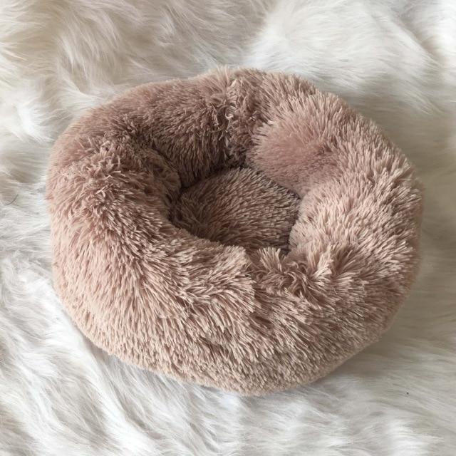 Calming Dog Bed Cat Bed Anti Anxiety Donut Round Plush Raised Rim Washable Soft Faux Fur XS S M L XL XXL 17 Colours Orthopaedic Support | Koossa