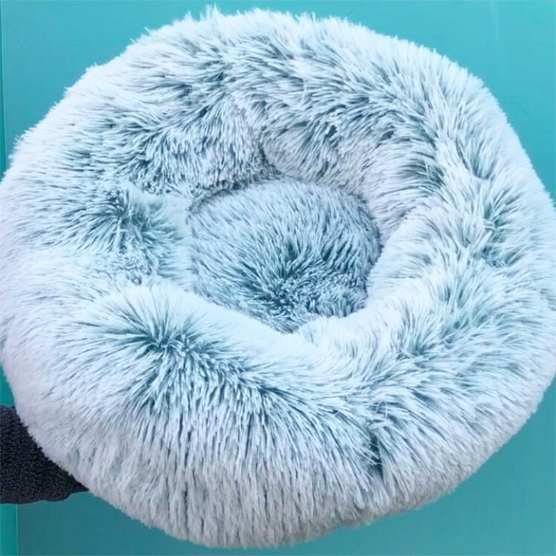 Calming Dog Bed Cat Bed Anti Anxiety Donut Round Plush Raised Rim Washable Soft Faux Fur XS S M L XL XXL 17 Colours Orthopaedic Support | Koossa
