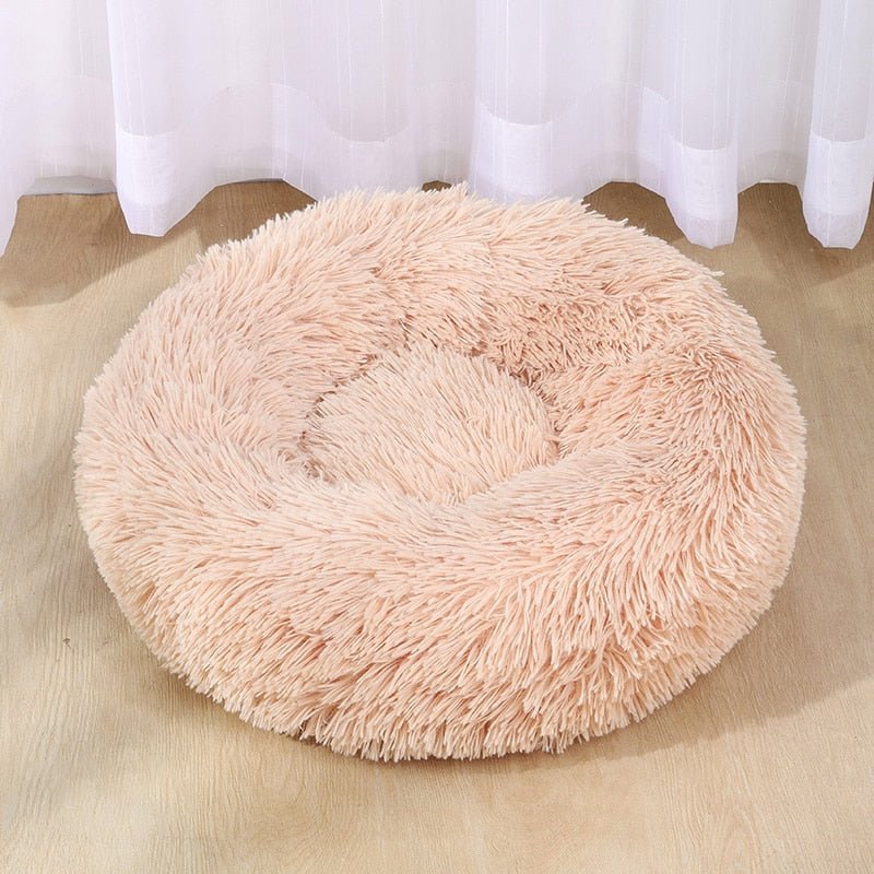 Calming Dog Bed Cat Bed Anti Anxiety Donut Round Plush Raised Rim Washable Soft Faux Fur XS S M L XL XXL 17 Colours Orthopaedic Support | Koossa