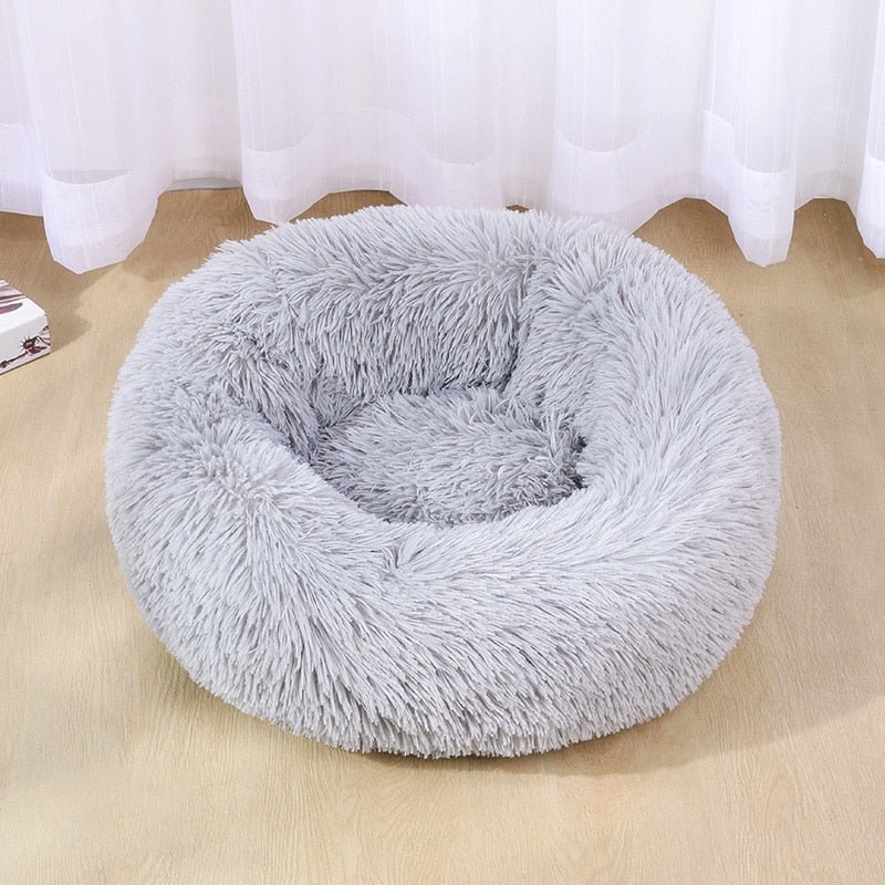 Calming Dog Bed Cat Bed Anti Anxiety Donut Round Plush Raised Rim Washable Soft Faux Fur XS S M L XL XXL 17 Colours Orthopaedic Support | Koossa
