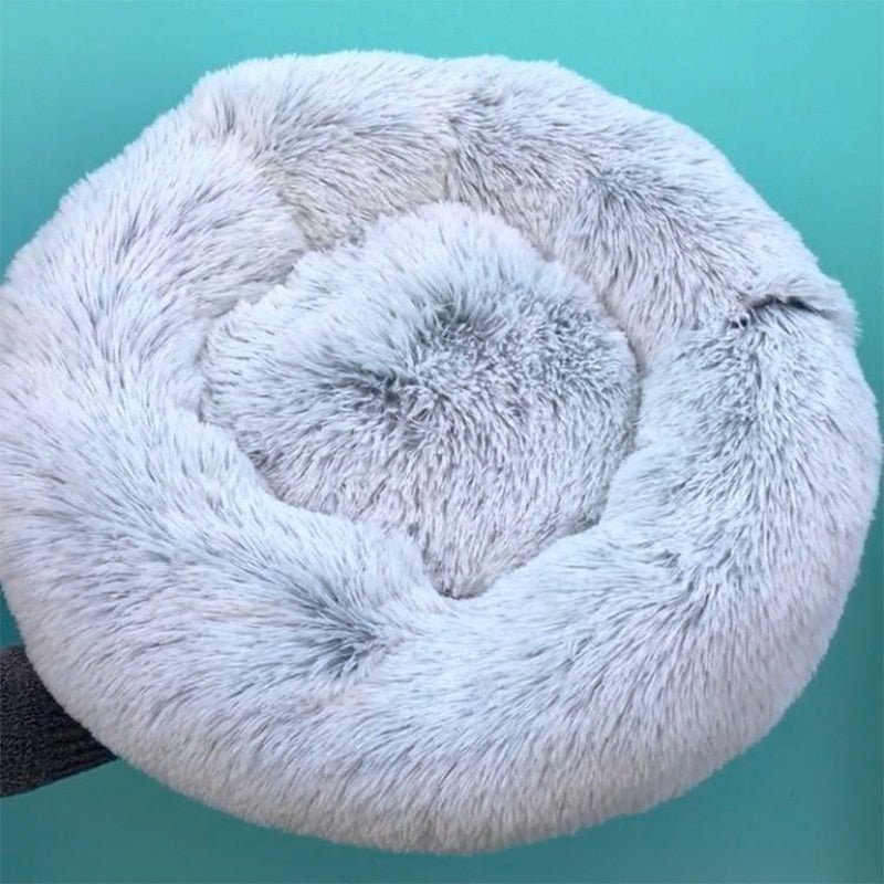 Calming Dog Bed Cat Bed Anti Anxiety Donut Round Plush Raised Rim Washable Soft Faux Fur XS S M L XL XXL 17 Colours Orthopaedic Support | Koossa