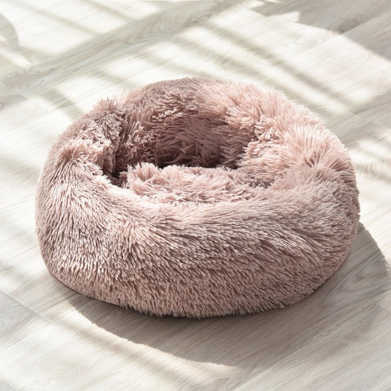 Calming Dog Bed Cat Bed Anti Anxiety Donut Round Plush Raised Rim Washable Soft Faux Fur XS S M L XL XXL 17 Colours Orthopaedic Support | Koossa