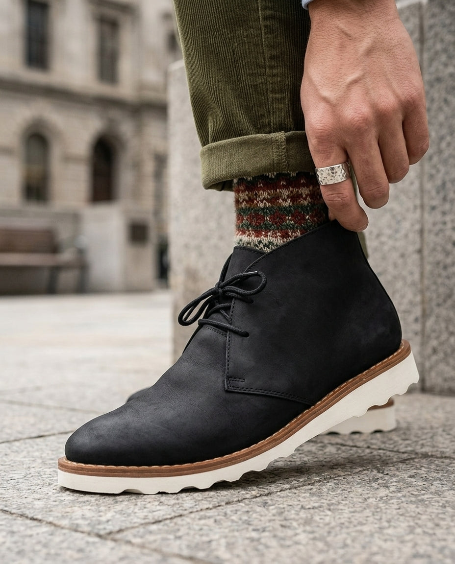 Men's Ankle Desert Boots – Cushioned Chukka Style with Shock-Absorbing Sole for Everyday Comfort & All-Day Support | Lonoma