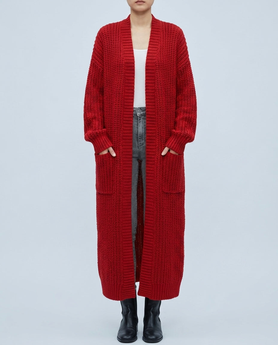 Women's Long Open Front Sweater Cardigan – Soft Knit Duster with Oversized Fit for Fall, Winter & Layering Over Dresses, Jeans, Everyday Wear | Lonoma