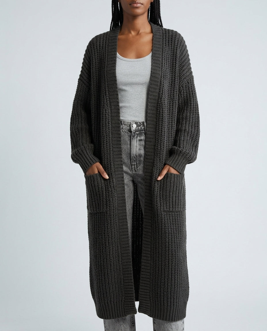 Women's Long Open Front Sweater Cardigan – Soft Knit Duster with Oversized Fit for Fall, Winter & Layering Over Dresses, Jeans, Everyday Wear | Lonoma