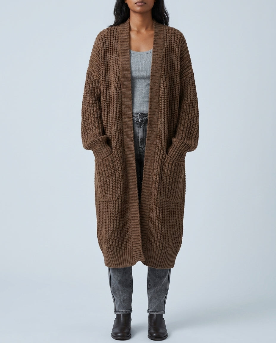 Women's Long Open Front Sweater Cardigan – Soft Knit Duster with Oversized Fit for Fall, Winter & Layering Over Dresses, Jeans, Everyday Wear | Lonoma