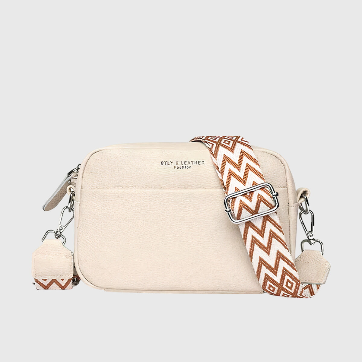 Women's Structured Leather-Effect Crossbody Bag with Adjustable Strap | Classic Everyday Shoulder Handbag | Versatile Casual Accessory | Koossa